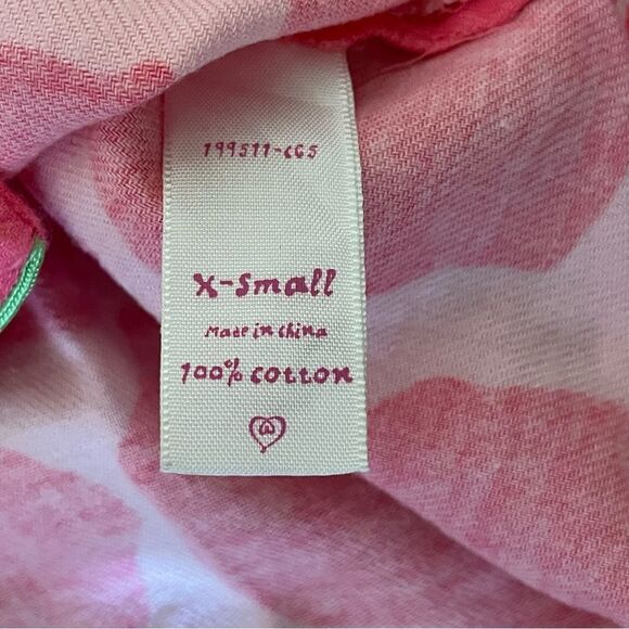 Victoria’s Secret Giraffe Print Long Sleeve Button Down Pajama Shirt Pink sz XS - Picture 6 of 12